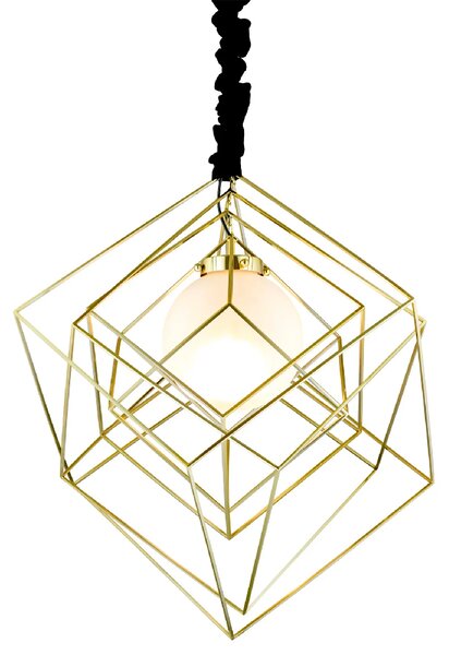 Dalston Metal Pendant Light In Brass