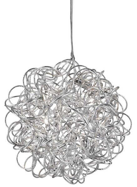 Scribble LED 6 Light Diamond Shape Pendant Light In Chrome