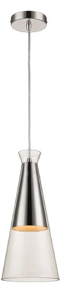 Kentish Clear Shade Pendant Light In Chrome