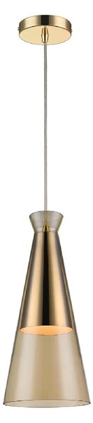 Kentish Champagne Shade Pendant Light In Gold