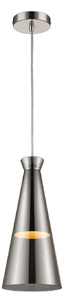 Kentish Smoked Grey Shade Pendant Light In Chrome