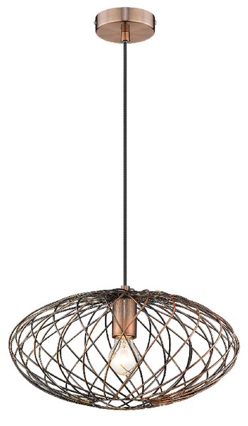 Moorgate Metal Pendant Light Extra Large In Antique Copper