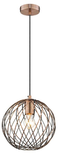 Moorgate Metal Pendant Light Large In Antique Copper