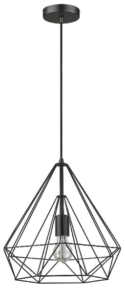 Merton Metal Pendant Light Small In Matt Black