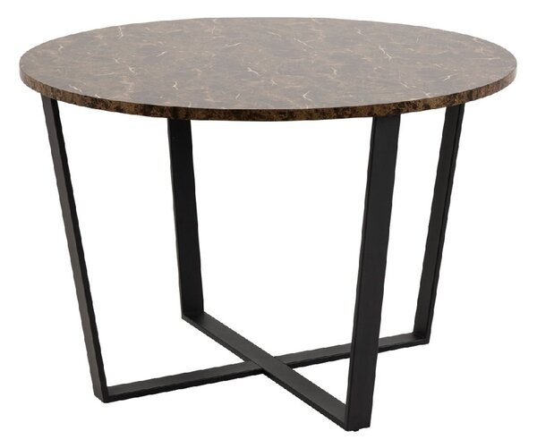 Amarillo Wooden Dining Table Round In Brown Melamine Effect