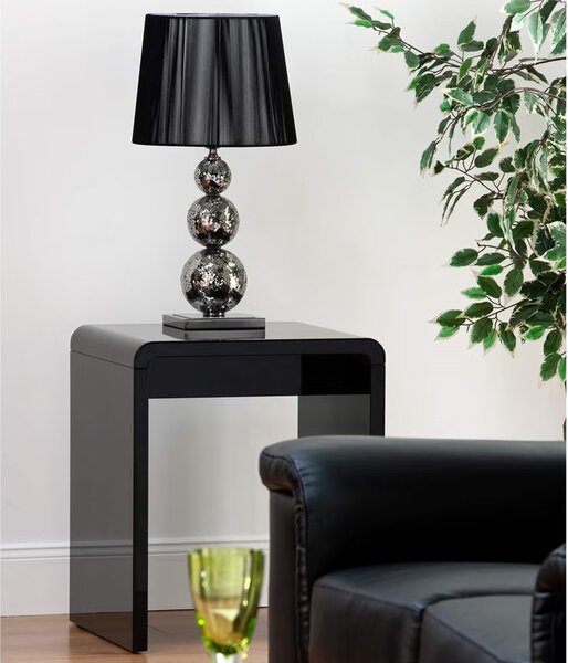 Toscana High Gloss Lamp Table In Black