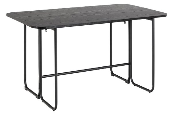 Dalhart Wooden Extending Dining Table Rectangular In Black