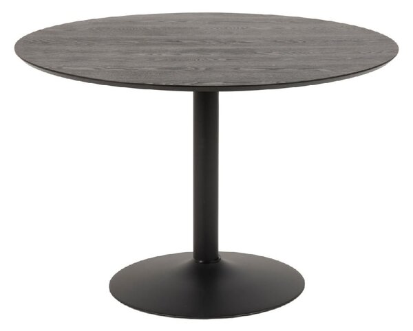 Ionia Wooden Dining Table Round In Black Ash