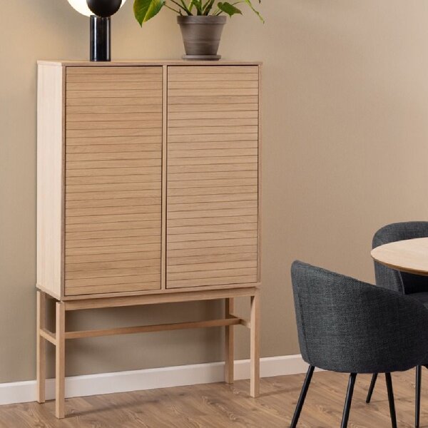 Lacey Wooden Storage Cabinet With 2 Doors In White Oak