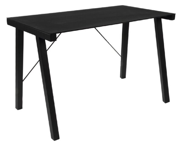 Terrell Wooden Laptop Desk With Metal Frame In Black