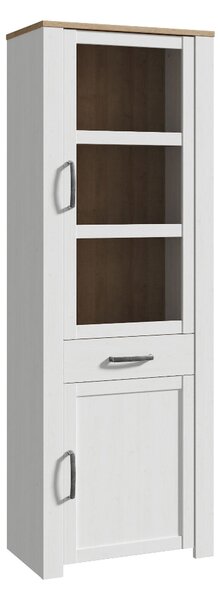 Belgin Wooden Display Cabinet With 2 Doors In White Oak