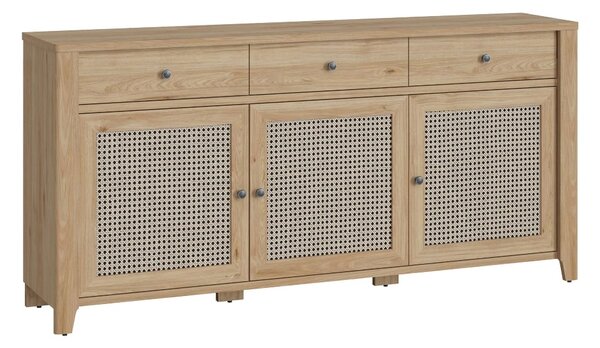 Cicero Wooden Sideboard With 3 Doors 3 Drawers In Oak