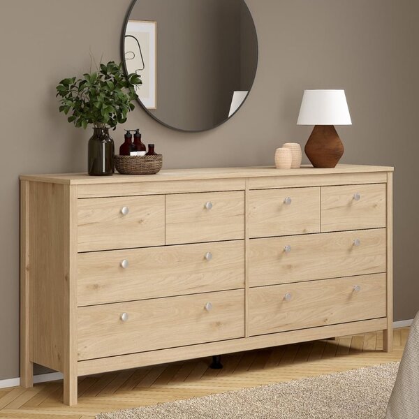 Macron Wooden Chest Of 8 Drawers In Oak