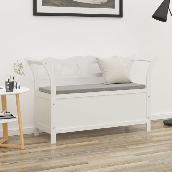 Jorden Wooden Hallway Seating Bench In White