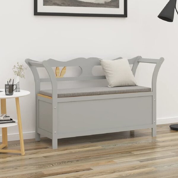 Jorden Wooden Hallway Seating Bench In Grey