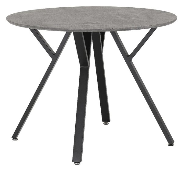 Alsip Wooden Dining Table Round In Concrete Effect