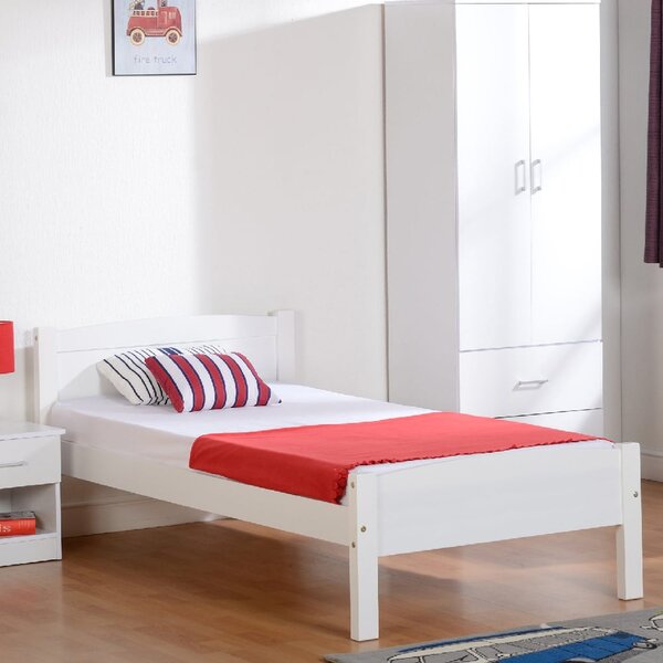 Misosa Wooden Single Bed In White