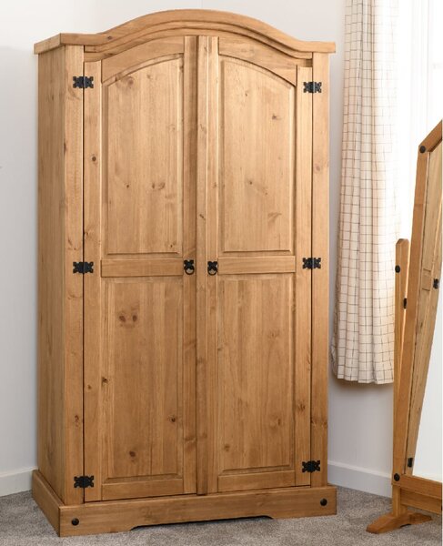 Central Wooden Wardrobe With 2 Doors In Oak