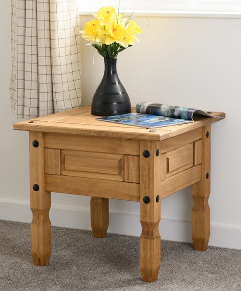 Central Wooden Lamp Table Square In Oak