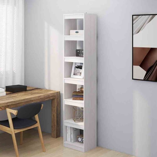 Jupiter Wooden Bookcase With 6 Compartments In White