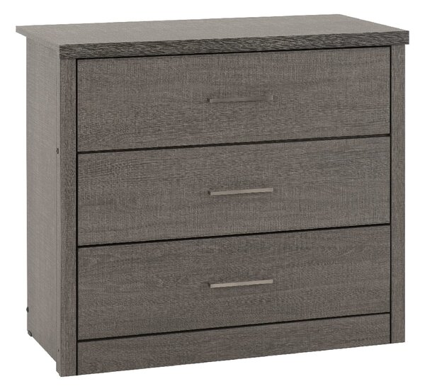 Laggan Wooden Chest Of 3 Drawers In Black