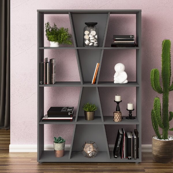 Nuneaton Medium Wooden Bookcase In Grey