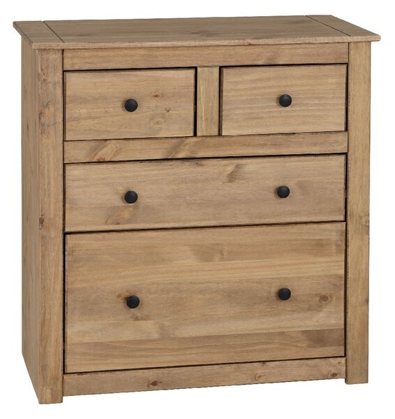 Pavia Wooden Chest Of 4 Drawers In Natural Wax