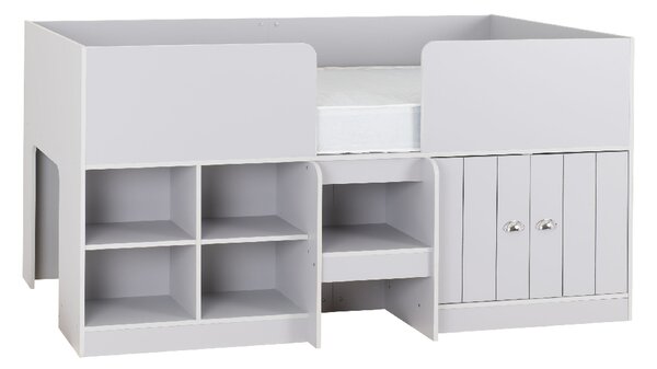 Ocala Wooden Low Sleeper Children Bed With 2 Doors In Dove Grey