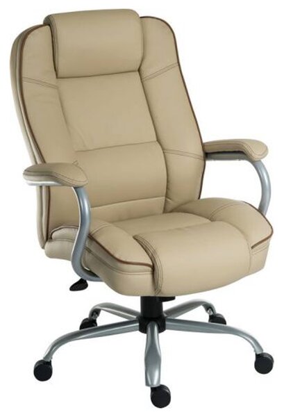 Glendora Bonded Leather Home And Office Chair In Cream