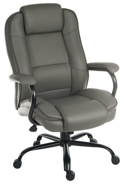 Glendora Bonded Leather Home And Office Chair In Grey