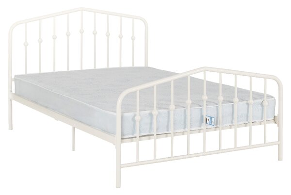 Wick Metal King Size Bed In White