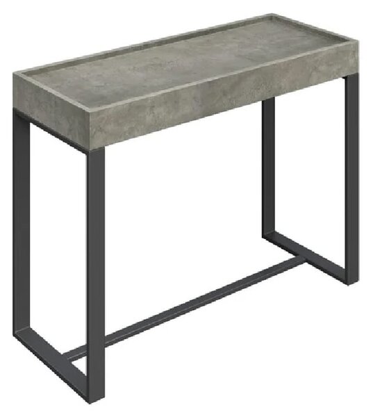 Calgary Wooden Rectangular Console Table In Concrete Effect