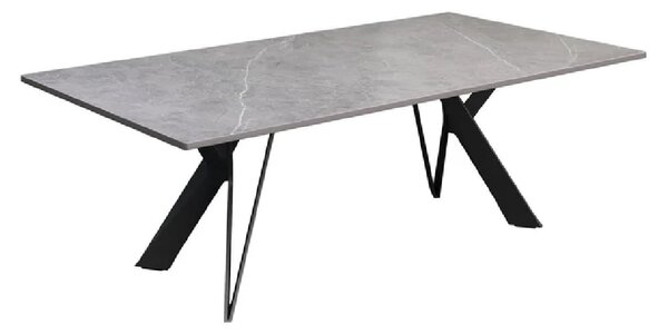 Mandan Ceramic Rectangular Coffee Table In Mid Grey