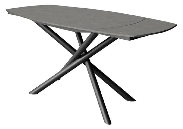 Gardiner Ceramic Extending Dining Table In Matte Grey