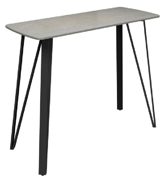 Raleigh Ceramic Rectangular Console Table In Grey