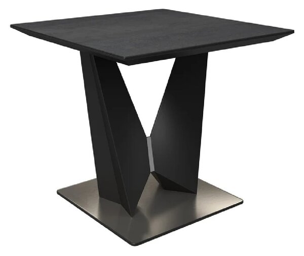 Wailuku Ceramic Square Side Table In Slate Grey