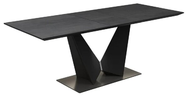 Wailuku Ceramic Butterfly Extending Dining Table In Slate Grey