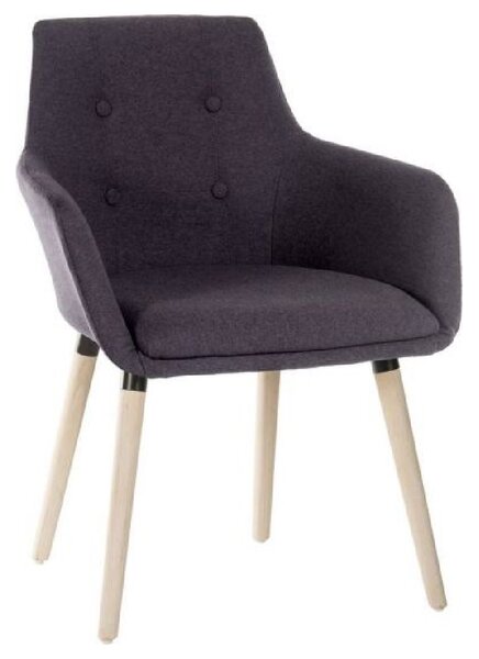 Easton Fabric Home And Office Chair With Oak Legs In Graphite