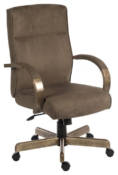 Garnett Leather Home And Office Chair In Brown