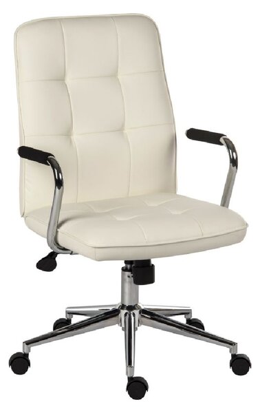 Papillion Leather Home And Office Chair In White