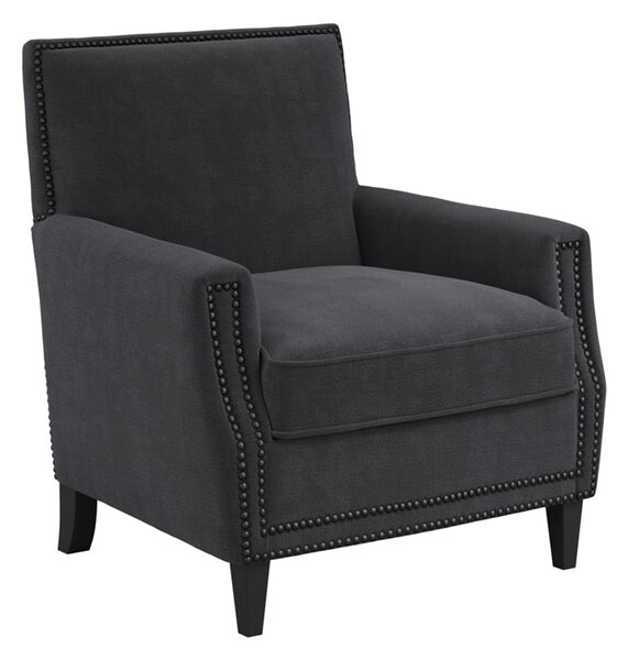 Attica Fabric Armchair With Wooden Legs In Anthracite