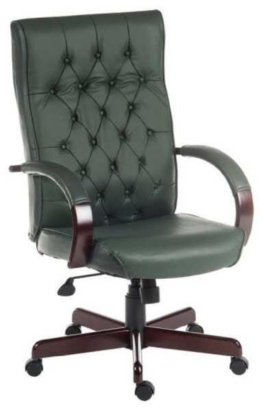 Waltham Leather Home And Office Chair In Green