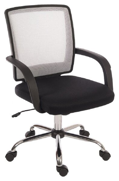 Simcoe Fabric Home And Office Chair In White And Black