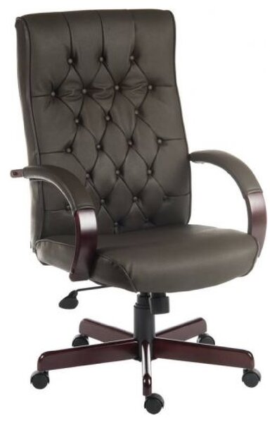 Waltham Leather Home And Office Chair In Brown