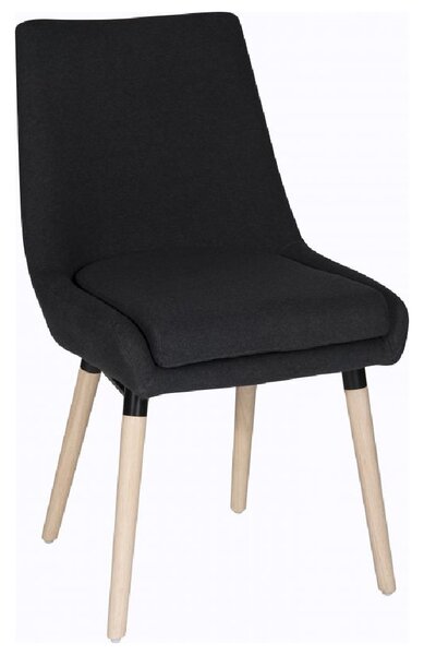 Wausau Fabric Home And Office Chair With Oak Legs In Graphite