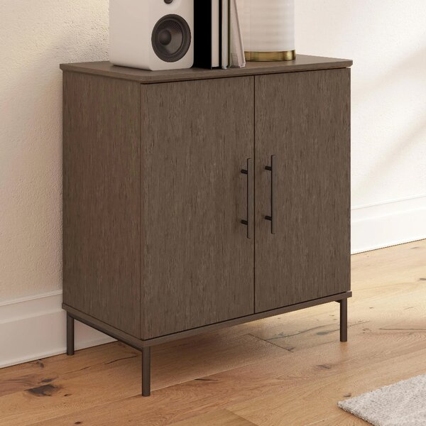 Vandalia Wooden Storage Cabinet With 2 Doors In Grey Oak