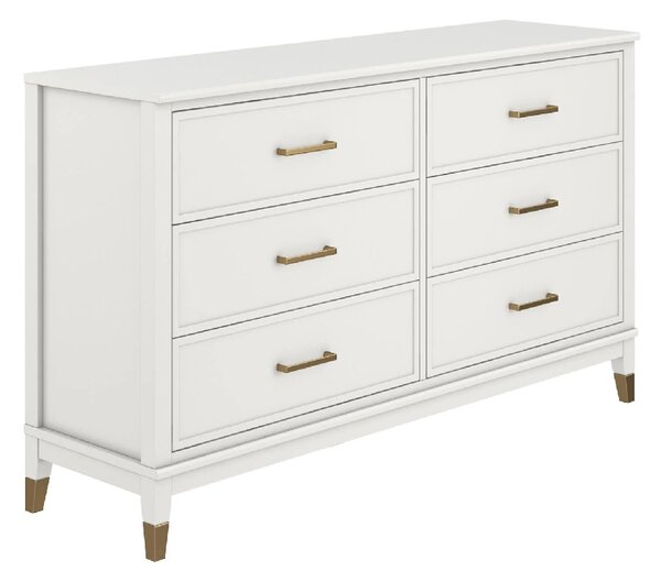 Wantagh Wooden Chest Of 6 Drawers In White