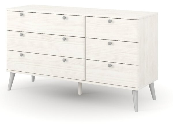 Avoch Wooden Chest Of 6 Drawers In White