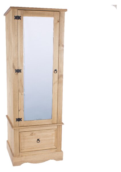 Consett Wooden Wardrobe With 1 Door 1 Drawer In Oak