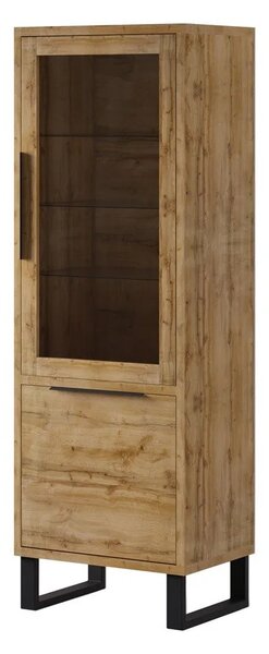 Hamburg Wooden Display Cabinet With 2 Doors In Wotan Oak